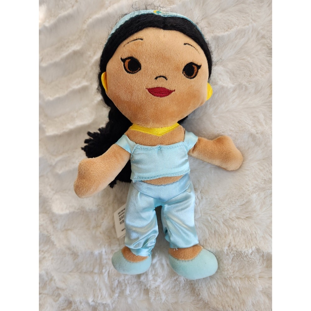 Disney Parks Aladdin Princess Jasmine‎ Rag Doll Plush 9" Yarn Hair